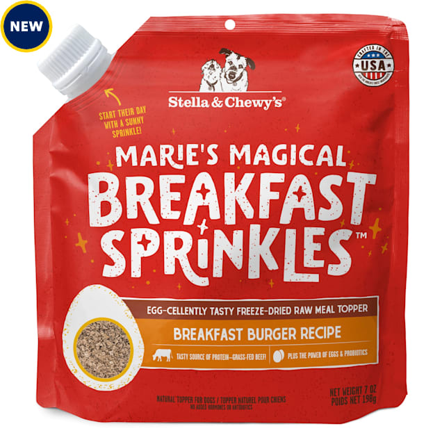 Stella & Chewy's Marie's Magical Burger Recipe Breakfast Sprinkles for Dogs, 7 oz. - Carousel image #1