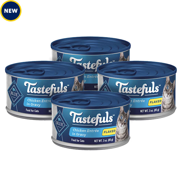 Blue Buffalo Tastefuls Flaked Style, Chicken in Gravy Entree Natural Wet Cat Food, 3 oz., Count of 4 - Carousel image #1