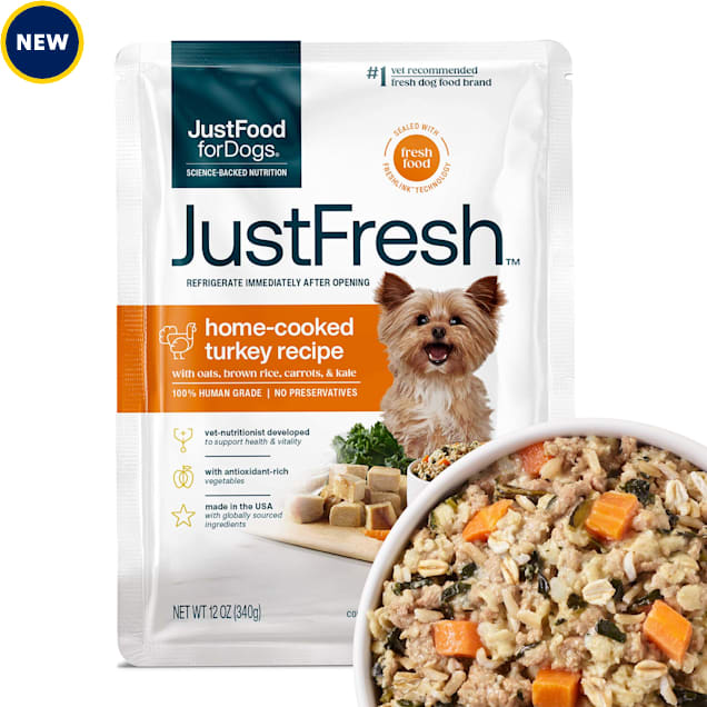 JustFoodForDogs Just Fresh Turkey Wet Dog Food, 12 oz. - Carousel image #1