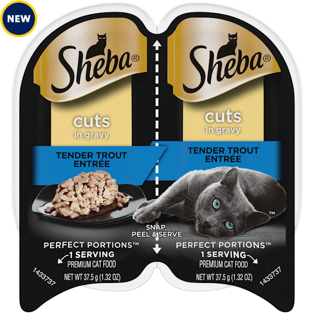 Sheba Perfect Portions Wet Cat Food Cuts in Gravy Trout Entree, 2.64 oz. - Carousel image #1