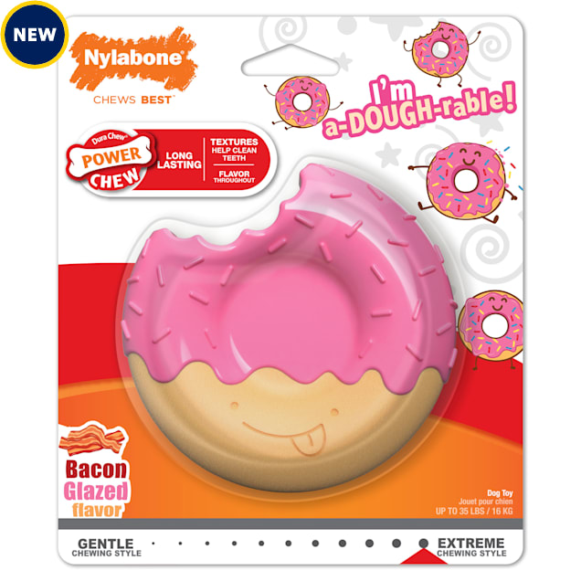 Nylabone Power Chew Donut Chew Dog Toy, Medium - Carousel image #1