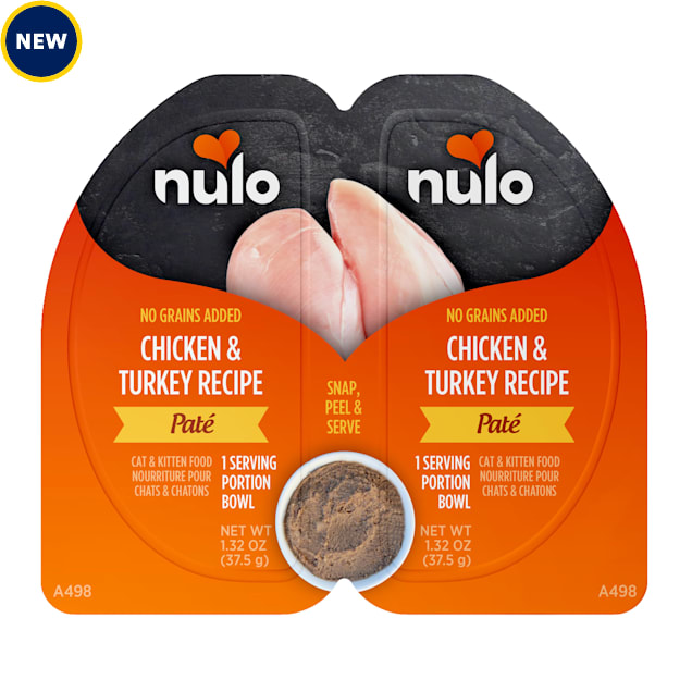 Nulo Grain-Free Chicken & Turkey Recipe Split Cup Pate Cat & Kitten Food, 2.6 oz., Case of 10 - Carousel image #1