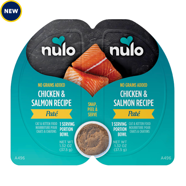 Nulo Grain-Free Chicken & Salmon Recipe Split Cup Pate Cat & Kitten Food, 2.6 oz., Case of 10 - Carousel image #1