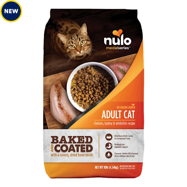 Nulo MedalSeries Baked & Coated Chicken, Turkey, & Whitefish Recipe Dry Kibble Adult Cat Food, 10 lbs. - Carousel image #1