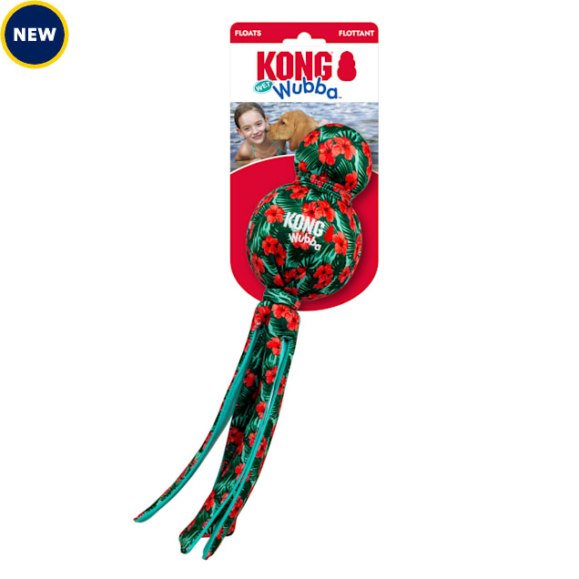 KONG Wubba Wet Floral Dog Toy, Large - Carousel image #1