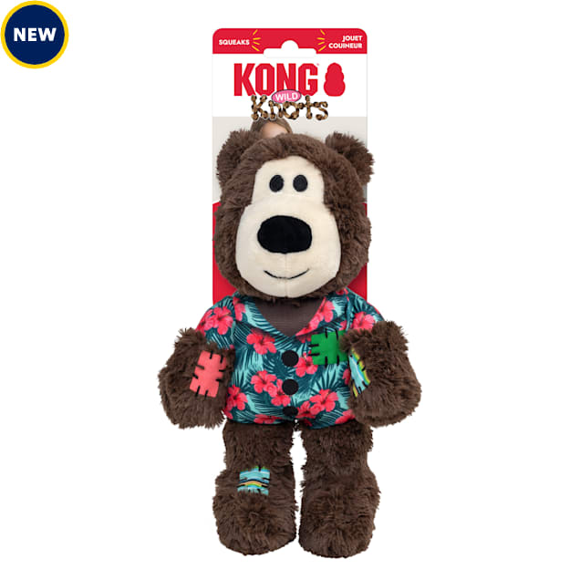 KONG Wild Knots Bear Tropical Shirt Dog Toy, Medium/Large - Carousel image #1