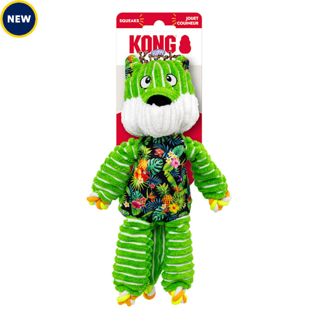 KONG Floppy Knots Fox Tropical Dog Toy, Small/Medium - Carousel image #1