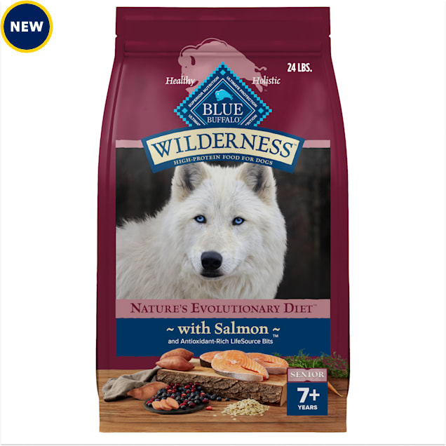 Blue Buffalo Wilderness High-Protein Natural Dry Food Salmon Recipe for Senior Dogs, 24 lbs. - Carousel image #1