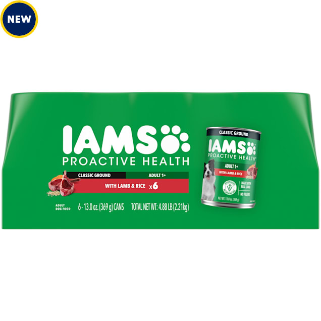 Iams ProActive Health Classic Ground with Lamb and Whole Grain Rice Adult Wet Dog Food, 13 oz., Count of 6 - Carousel image #1