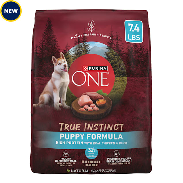 Purina ONE True Instinct Natural Puppy Food with Real Chicken and Duck High Protein Added Vitamins and Minerals, 7.4 lbs. - Carousel image #1