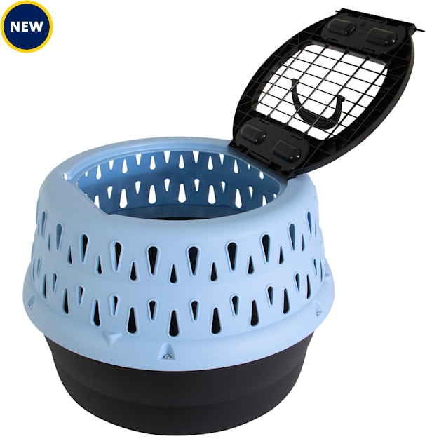Petmate Get-A-Round Kennel for Cats Up to 20 lbs., Medium, Blue - Carousel image #1