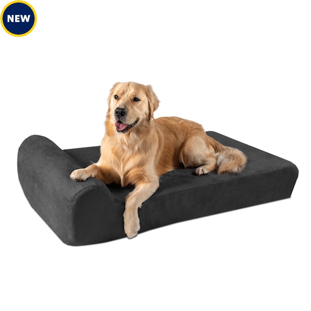 Barker Beds Headrest for Dogs, 30" L X 48" W X 7" H, Charcoal Grey, Large - Carousel image #1