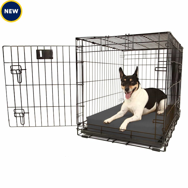 Barker Beds Small Crate Pad for Dogs, 18.2" L X 27" W X 4" H, Charcoal Gray - Carousel image #1
