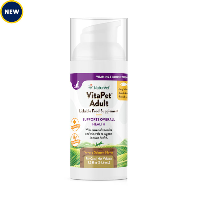 NaturVet VitaPet Daily Support Lickable Food Supplement for Cats, 3.1 oz. - Carousel image #1