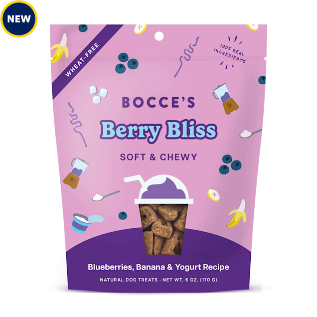 Bocce's Bakery Berry Bliss Smoothie Soft & Chewy Dog Treats, 6 oz. - Carousel image #1