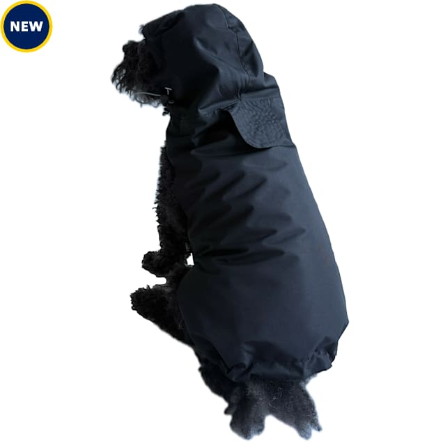 The Howls Everyday Dog Raincoat, Black, X-Small - Carousel image #1