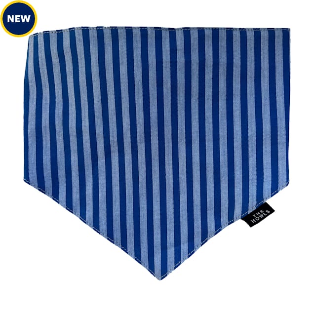 The Howls Cobalt Stripe Bandana for Dogs, Cobalt Stripe, Small/Medium - Carousel image #1