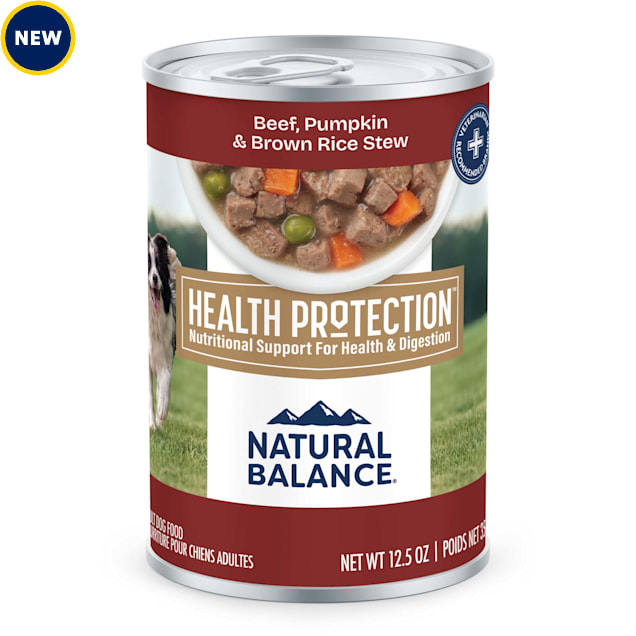 Natural Balance Health Protection Beef, Pumpkin & Brown Rice Stew Wet Dog Food, 12.5 oz., Case of 6 - Carousel image #1