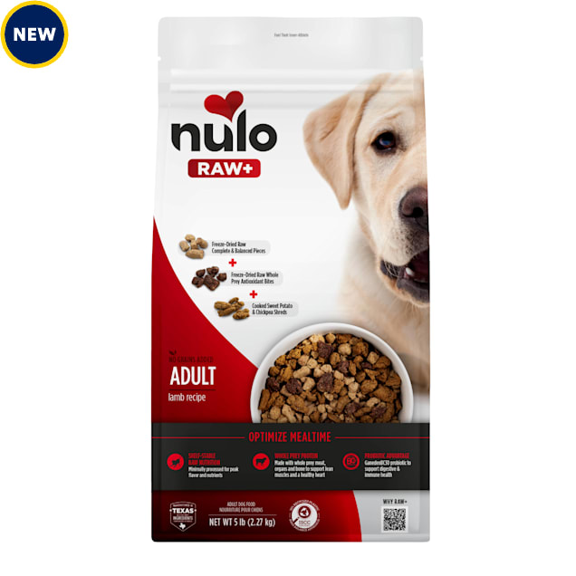 Nulo Lamb Freeze-Dried Raw+ Adult Dog Food, 5 lbs. - Carousel image #1