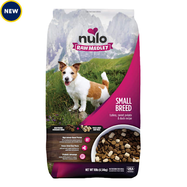 Nulo Raw Medley Kibble+ Turkey, Sweet Potato, & Duck Small Breed Dog Food, 10 lbs. - Carousel image #1