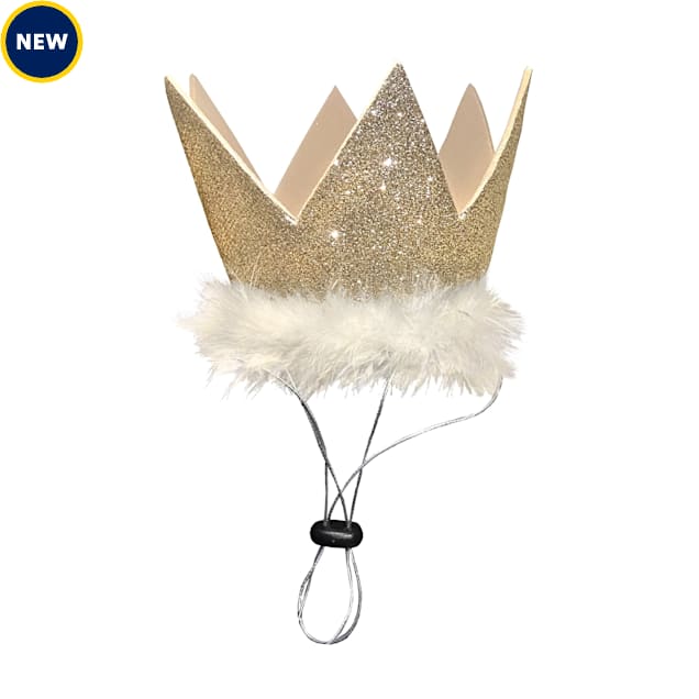 Huxley & Kent Party Crown for Dogs, Gold, Small - Carousel image #1
