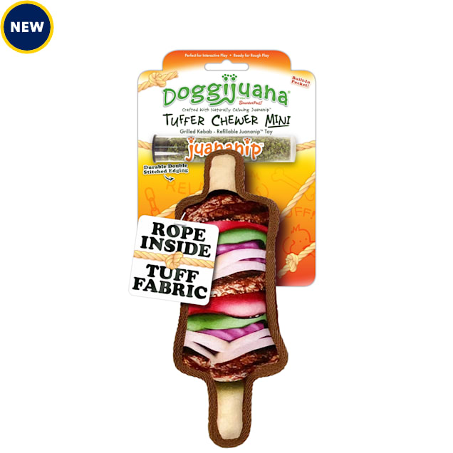 Doggijuana Tuffer Chewer Mini Refillable Kebab Dog Toy, Small - Carousel image #1