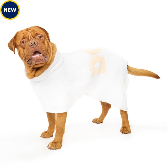 Dog By Dr Lisa Poncho, White, X-Small - Carousel image #1