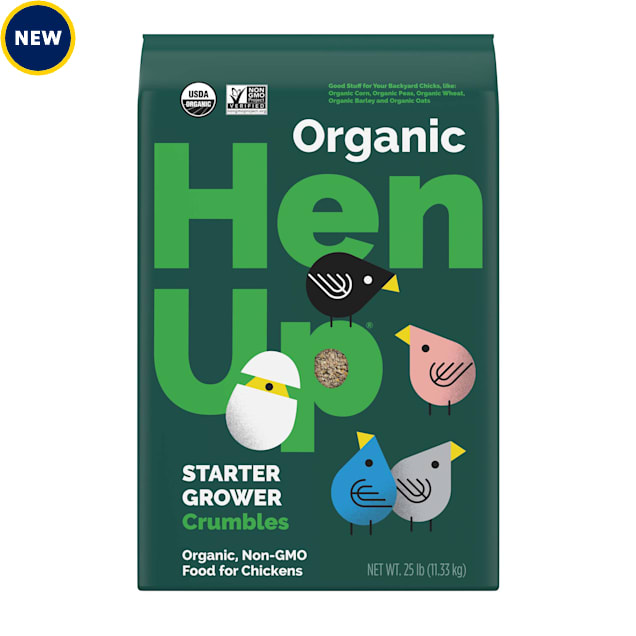 Hen Up Organic Starter Grower Chicken Food, 25 lbs. - Carousel image #1