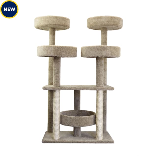 Prestige Cat Trees Cat Castle, 55" H, Brown - Carousel image #1