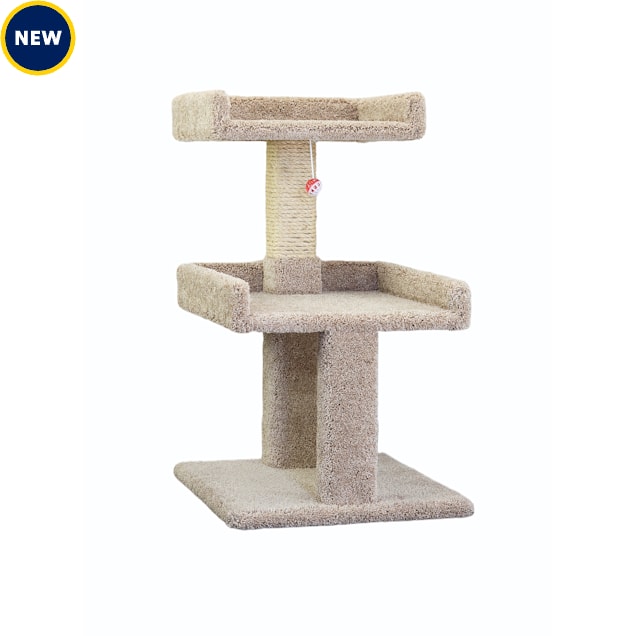 New Cat Condos Spacious Cat Perch for Large Cats, 34" H, Tan - Carousel image #1