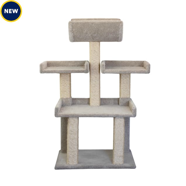 Prestige Cat Trees Extra Large Cat Tower for Big Cats, 56" H, Tan - Carousel image #1