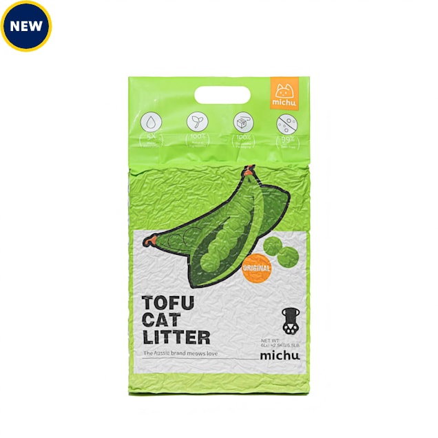 Michu Flushable & Clumping, Original Scent Natural Tofu Cat Litter, 5.5 lbs. - Carousel image #1