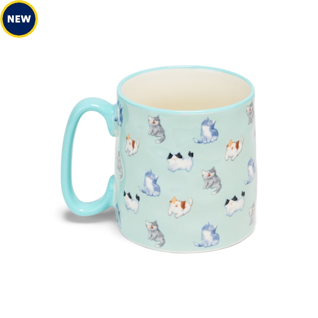 10 Strawberry Street Bella Cat Faces With Blue Mug - Carousel image #1