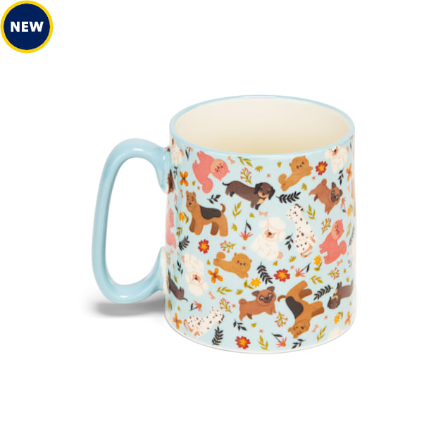 10 Strawberry Street Bella Floral Dog Mug, Grey - Carousel image #1