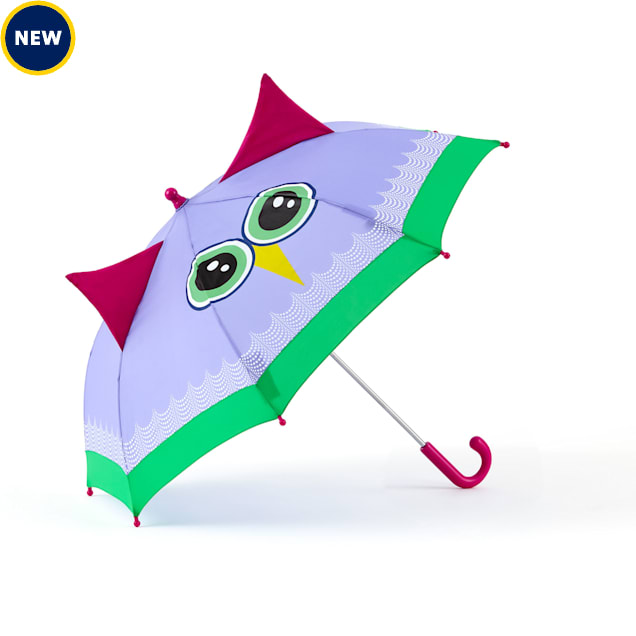 SHED RAIN Rain Essentials Kids' Beatrice Owl Manual Stick Umbrella, 33 in - Carousel image #1