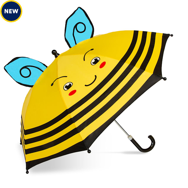 SHED RAIN Rain Essentials Kids' Bumble Bee Manual Stick Umbrella, 33 in - Carousel image #1