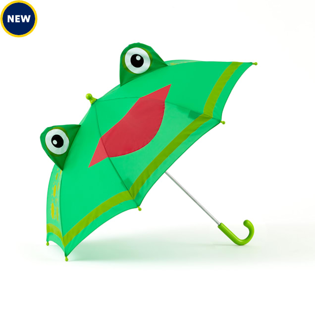 SHED RAIN Rain Essentials Kids' Froggy Fred Manual Stick Umbrella, 33 in - Carousel image #1