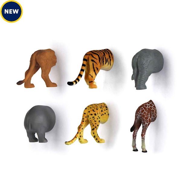 Kikkerland Design Safari Animal Butt Magnets, Set of 6 - Carousel image #1