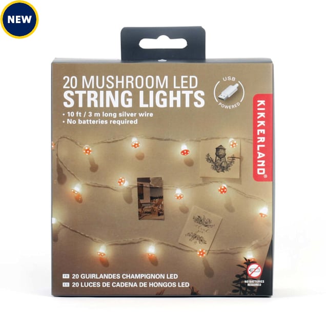 Kikkerland Design Mushroom String Lights - Carousel image #1