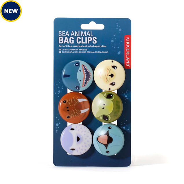 Kikkerland Design Sea Animal Bag Clips, Set of 6 - Carousel image #1