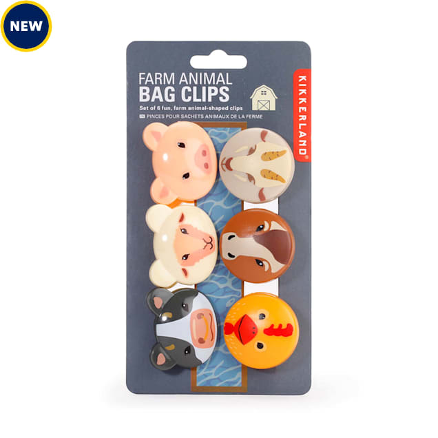 Kikkerland Design Farm Animal Bag Clips, Set of 6 - Carousel image #1