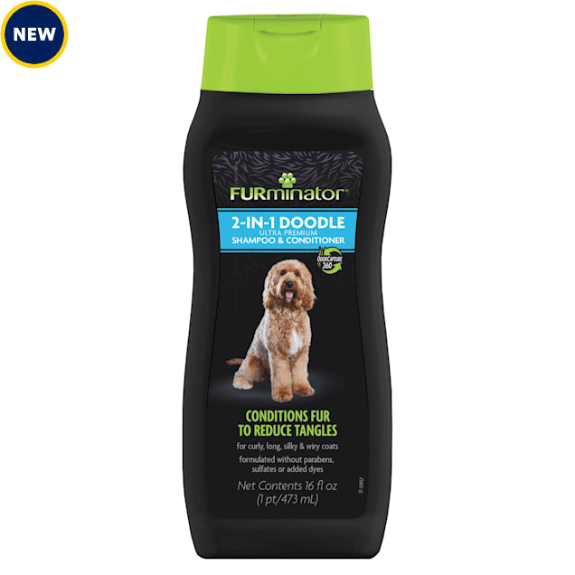 FURminator 2-in-1 Doodle Ultra Premium Shampoo & Conditioner for Dogs, 16 fl. oz. - Carousel image #1