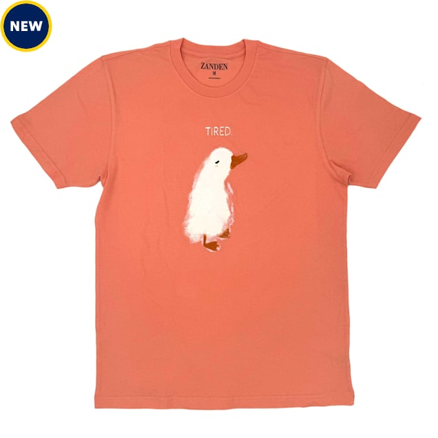 Zanden Tired Duck Adult Unisex T-Shirt, X-Small - Carousel image #1