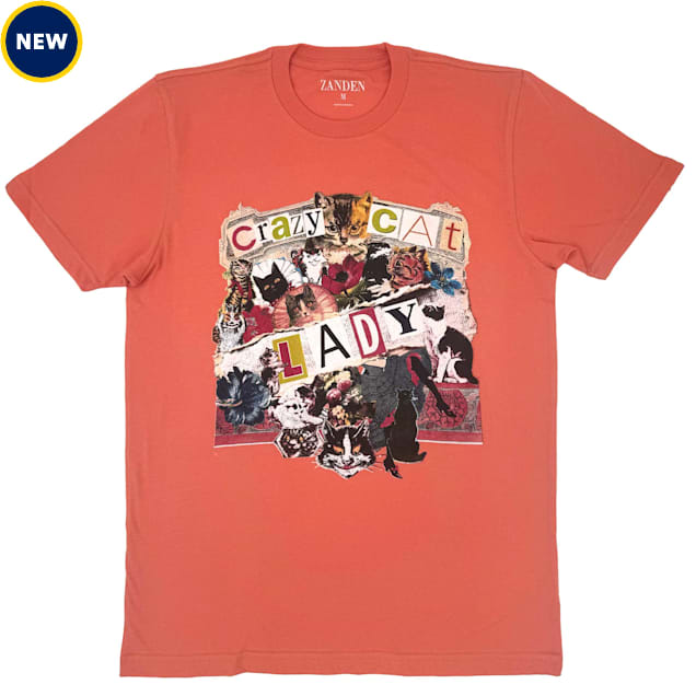 Zanden Crazy Cat Lady Adult Unisex T-Shirt, X-Small - Carousel image #1