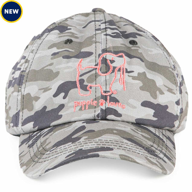 Puppie Love Green Camo Adult Baseball Hat - Carousel image #1