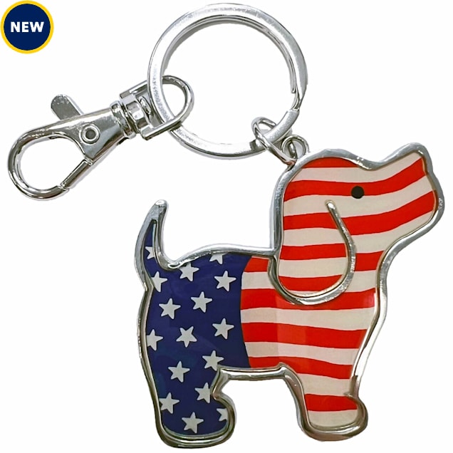Puppie Love USA Pup Metal Key Ring - Carousel image #1