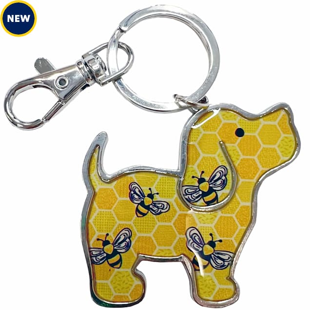 Puppie Love Honey Bee Pup Metal Key Ring - Carousel image #1