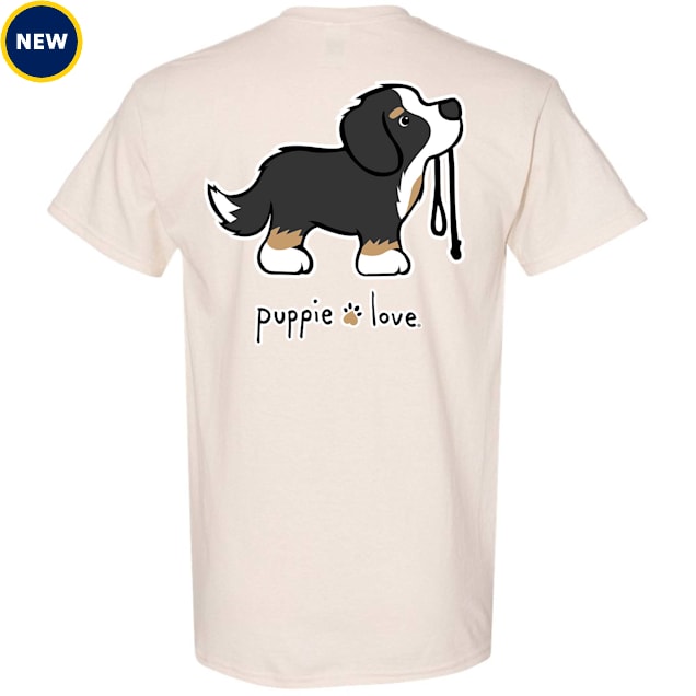 Puppie Love Bernese Mountain Dog Pup Adult Unisex T-Shirt, Small - Carousel image #1