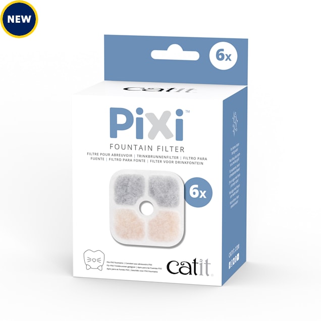 Catit Pixi Fountain Cartridge for Cat, Pack of 6, 8.5" L X 8.5" W X 8.5"H - Carousel image #1