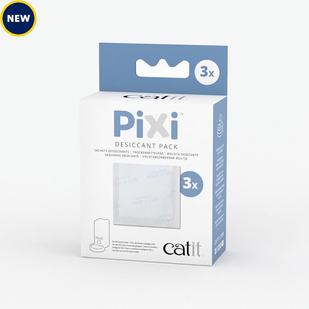 Catit Pixi Feeder Dessicant Cartridge for Cat, Pack of 3, 3.3" L X 3.3" W X 0.02" H - Carousel image #1